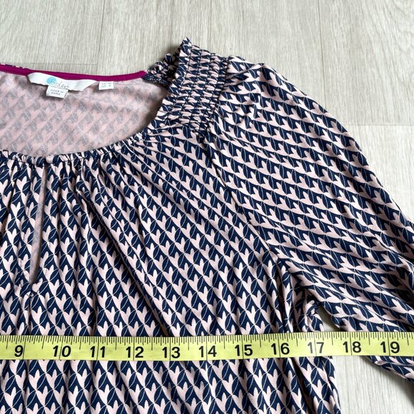 Boden Vicky Top J0285 Navy Pink Size 8 - Picture 3 of 4